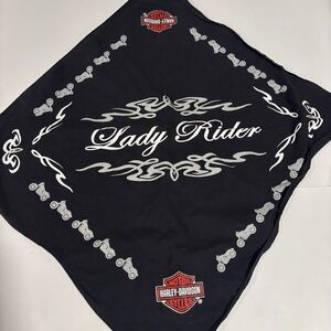 Harley Davidson Handkerchief Bandana Lady Riders vintage 2000’s black